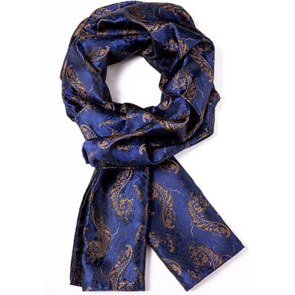 Mens/Womens Lightweight Silk Scarf Fashion Print Paisley Scarves - Picture 2 of 7